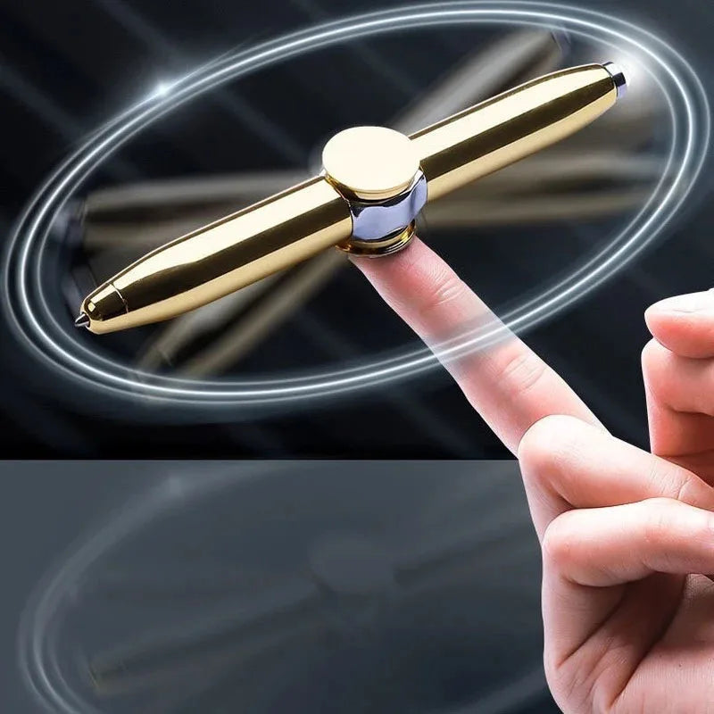 Novelty Fidget Spinning Pen With Led Light Fingertip Decompression Toy Cool Anxiety gadgets Stress Relief Gifts For Adults Kids